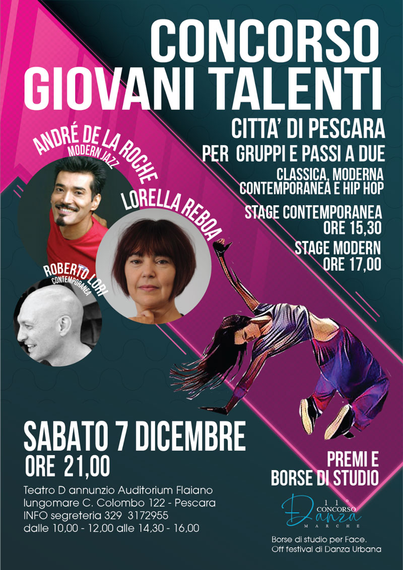 Concorso giovani talenti 2019 - Città di Pescara